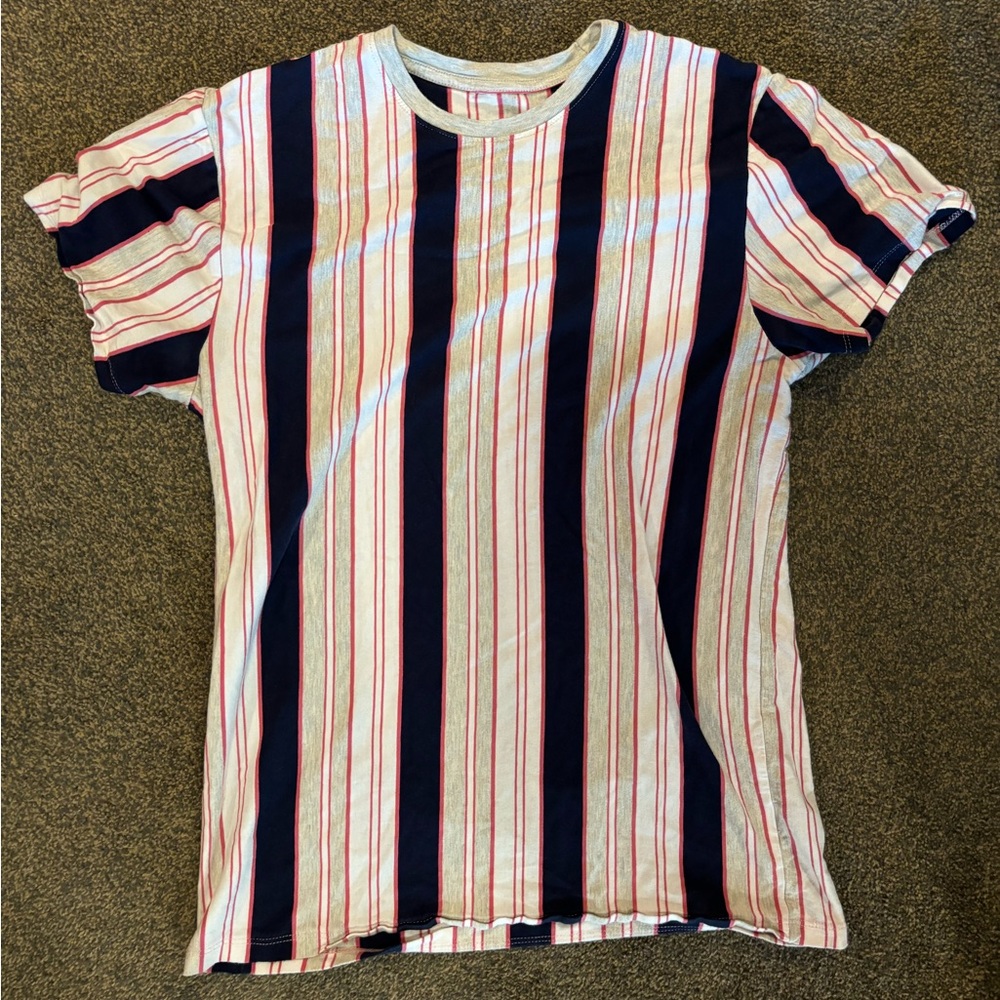 Men’s Striped Navy Pink Tee